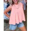 imageCicy Bell Womens Pleated Babydoll Tank Tops Summer Peplum Sleeveless Cotton Blouses Loose Fit Flowy ShirtsLight Pink