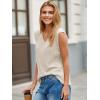 imageCicy Bell Womens Ribbed Cap Sleeve Tank Tops V Neck Knit Summer Casual Shirts Lightweight Pullover Sweater VestApricot