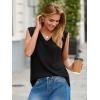 imageCicy Bell Womens Ribbed Cap Sleeve Tank Tops V Neck Knit Summer Casual Shirts Lightweight Pullover Sweater VestBlack