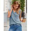 imageCicy Bell Womens Ribbed Cap Sleeve Tank Tops V Neck Knit Summer Casual Shirts Lightweight Pullover Sweater VestBlue