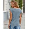 imageCicy Bell Womens Ribbed Cap Sleeve Tank Tops V Neck Knit Summer Casual Shirts Lightweight Pullover Sweater VestBlue
