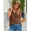 imageCicy Bell Womens Ribbed Cap Sleeve Tank Tops V Neck Knit Summer Casual Shirts Lightweight Pullover Sweater VestBrown