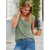 imageCicy Bell Womens Ribbed Cap Sleeve Tank Tops V Neck Knit Summer Casual Shirts Lightweight Pullover Sweater VestGreen