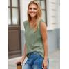 imageCicy Bell Womens Ribbed Cap Sleeve Tank Tops V Neck Knit Summer Casual Shirts Lightweight Pullover Sweater VestGreen