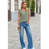 imageCicy Bell Womens Ribbed Cap Sleeve Tank Tops V Neck Knit Summer Casual Shirts Lightweight Pullover Sweater VestGreen