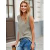 imageCicy Bell Womens Ribbed Cap Sleeve Tank Tops V Neck Knit Summer Casual Shirts Lightweight Pullover Sweater VestGrey