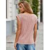 imageCicy Bell Womens Ribbed Cap Sleeve Tank Tops V Neck Knit Summer Casual Shirts Lightweight Pullover Sweater VestPink