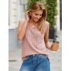 imageCicy Bell Womens Ribbed Cap Sleeve Tank Tops V Neck Knit Summer Casual Shirts Lightweight Pullover Sweater VestPink
