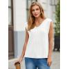imageCicy Bell Womens Ribbed Cap Sleeve Tank Tops V Neck Knit Summer Casual Shirts Lightweight Pullover Sweater VestWhite