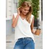 imageCicy Bell Womens Ribbed Cap Sleeve Tank Tops V Neck Knit Summer Casual Shirts Lightweight Pullover Sweater VestWhite