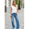 imageCicy Bell Womens Ribbed Cap Sleeve Tank Tops V Neck Knit Summer Casual Shirts Lightweight Pullover Sweater VestWhite