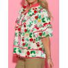 imageCicy Bell Womens Summer Floral Babydoll Tops V Neck Short Lantern Sleeve Shirts Cute Loose Fit Flowy BlousesFloral Beige