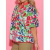 imageCicy Bell Womens Summer Floral Babydoll Tops V Neck Short Lantern Sleeve Shirts Cute Loose Fit Flowy BlousesFloral Green