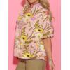 imageCicy Bell Womens Summer Floral Babydoll Tops V Neck Short Lantern Sleeve Shirts Cute Loose Fit Flowy BlousesFloral Pink