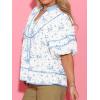 imageCicy Bell Womens Summer Floral Babydoll Tops V Neck Short Lantern Sleeve Shirts Cute Loose Fit Flowy BlousesFloral Sky Blue