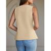 imageCicy Bell Womens Summer V Neck Vest Tops Button up Sleeveless Casual Waistcoat Business Fitted Blazer vestApricot
