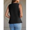 imageCicy Bell Womens Summer V Neck Vest Tops Button up Sleeveless Casual Waistcoat Business Fitted Blazer vestBlack