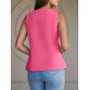 imageCicy Bell Womens Summer V Neck Vest Tops Button up Sleeveless Casual Waistcoat Business Fitted Blazer vestBright Pink