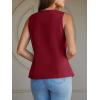 imageCicy Bell Womens Summer V Neck Vest Tops Button up Sleeveless Casual Waistcoat Business Fitted Blazer vestBurgundy