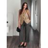 imageCicy Bell Womens Summer V Neck Vest Tops Button up Sleeveless Casual Waistcoat Business Fitted Blazer vestKhaki