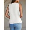 imageCicy Bell Womens Summer V Neck Vest Tops Button up Sleeveless Casual Waistcoat Business Fitted Blazer vestWhite