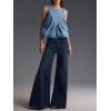 imageCicy Bell Womens Babydoll Peplum Denim Tank Tops Loose Fit Swing Flowy Shirred Sleeveless T Shirts Going Out Cute TeesBlue