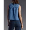imageCicy Bell Womens Babydoll Peplum Denim Tank Tops Loose Fit Swing Flowy Shirred Sleeveless T Shirts Going Out Cute TeesCowboy Blue