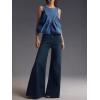 imageCicy Bell Womens Babydoll Peplum Denim Tank Tops Loose Fit Swing Flowy Shirred Sleeveless T Shirts Going Out Cute TeesNavy