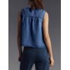 imageCicy Bell Womens Babydoll Peplum Denim Tank Tops Loose Fit Swing Flowy Shirred Sleeveless T Shirts Going Out Cute TeesNavy