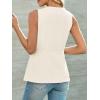 imageCicy Bell Womens Button Down Vest Tops Summer Fitted Sleeveless Tank Tops Dressy Casual Business WaistcoatApricot