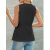 imageCicy Bell Womens Button Down Vest Tops Summer Fitted Sleeveless Tank Tops Dressy Casual Business WaistcoatBlack