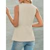 imageCicy Bell Womens Button Down Vest Tops Summer Fitted Sleeveless Tank Tops Dressy Casual Business WaistcoatLight Khaki