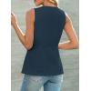 imageCicy Bell Womens Button Down Vest Tops Summer Fitted Sleeveless Tank Tops Dressy Casual Business WaistcoatNavy