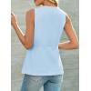imageCicy Bell Womens Button Down Vest Tops Summer Fitted Sleeveless Tank Tops Dressy Casual Business WaistcoatSky Blue