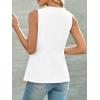 imageCicy Bell Womens Button Down Vest Tops Summer Fitted Sleeveless Tank Tops Dressy Casual Business WaistcoatWhite