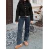 imageCicy Bell Womens Chunky Knit Cardigan Sweaters Button Down Mock Neck Open Front Jacket Winter Casual Outerwear with PocketsBlack