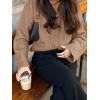 imageCicy Bell Womens Chunky Knit Cardigan Sweaters Button Down Mock Neck Open Front Jacket Winter Casual Outerwear with PocketsCamel