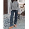 imageCicy Bell Womens Chunky Knit Cardigan Sweaters Button Down Mock Neck Open Front Jacket Winter Casual Outerwear with PocketsGrey