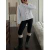 imageCicy Bell Womens Chunky Knit Cardigan Sweaters Button Down Mock Neck Open Front Jacket Winter Casual Outerwear with PocketsGrey