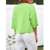 imageCicy Bell Womens Half Sleeve Cardigan Sweaters Cropped Button Down Tops Oversized Lightweight Ribbed Knit Summer OutfitsGreen