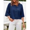 imageCicy Bell Womens Half Sleeve Cardigan Sweaters Cropped Button Down Tops Oversized Lightweight Ribbed Knit Summer OutfitsNavy Blue