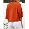 imageCicy Bell Womens Half Sleeve Cardigan Sweaters Cropped Button Down Tops Oversized Lightweight Ribbed Knit Summer OutfitsOrange