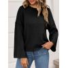imageCicy Bell Womens Oversized Crew Neck Sweater Fall Long Sleeve Knit Tops Trendy Casual Loose Fit Pullover SweatersBlack