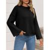 imageCicy Bell Womens Oversized Crew Neck Sweater Fall Long Sleeve Knit Tops Trendy Casual Loose Fit Pullover SweatersBlack