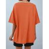 imageCicy Bell Womens Oversized Tshirts Off The Shoulder Cotton Half Sleeve T Shirts Summer Casual Loose Fit Tunic TopsBrick Red