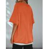 imageCicy Bell Womens Oversized Tshirts Off The Shoulder Cotton Half Sleeve T Shirts Summer Casual Loose Fit Tunic TopsBrick Red