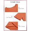 imageCicy Bell Womens Oversized Tshirts Off The Shoulder Cotton Half Sleeve T Shirts Summer Casual Loose Fit Tunic TopsBrick Red