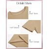 imageCicy Bell Womens Oversized Tshirts Off The Shoulder Cotton Half Sleeve T Shirts Summer Casual Loose Fit Tunic TopsKhaki