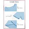 imageCicy Bell Womens Oversized Tshirts Off The Shoulder Cotton Half Sleeve T Shirts Summer Casual Loose Fit Tunic TopsSky Blue