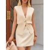 imageCicy Bell Womens V Neck Sweater Vest Dressy Casual Knit Sleeveless Shirts Slim Fit Lightweight Button TopsApricot